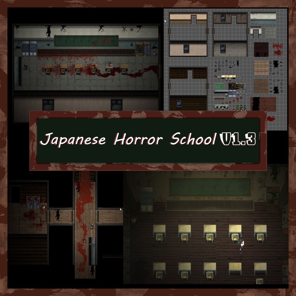 Japanese Horror School tiles  v1.3 32x32