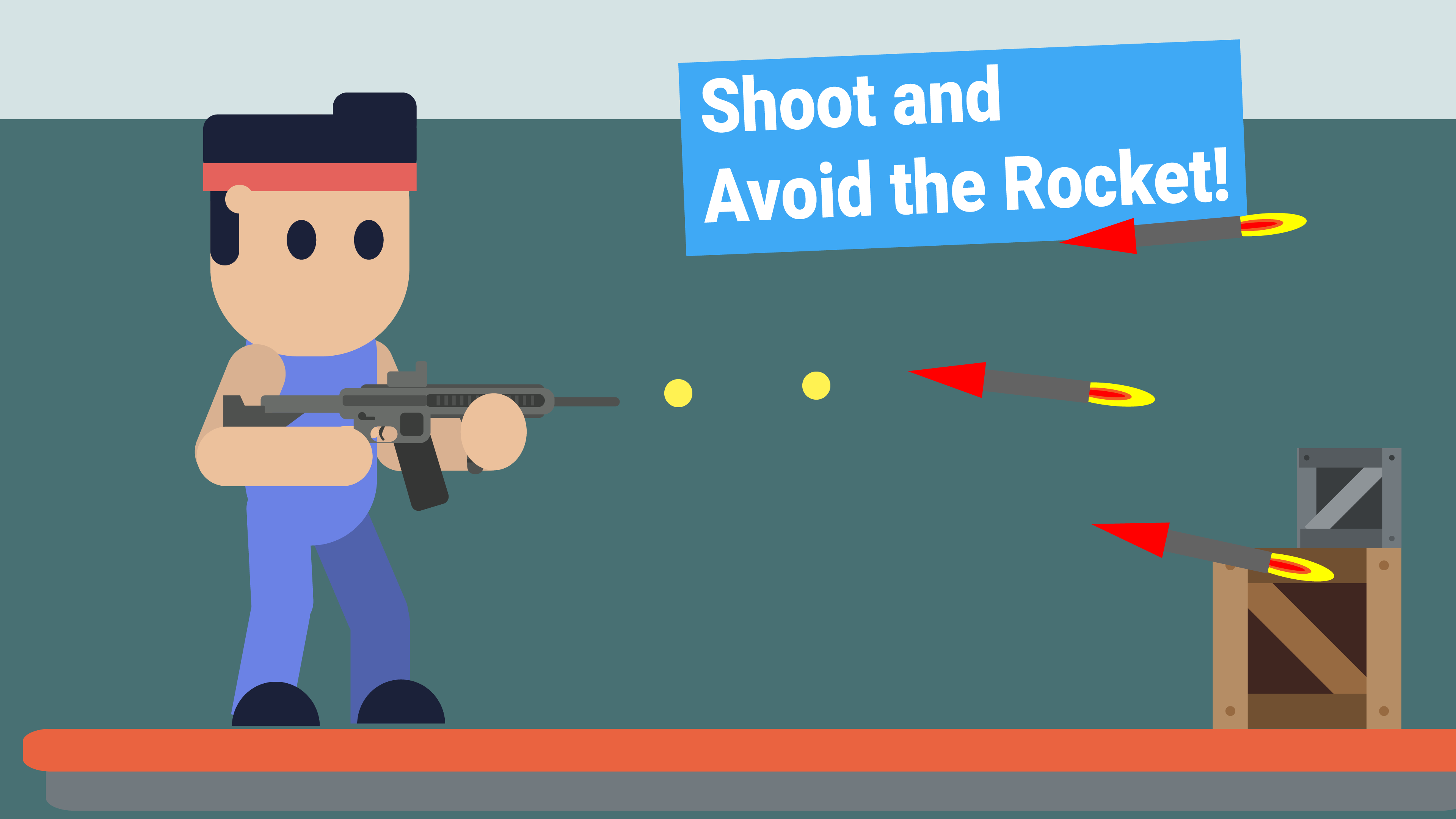 Shoot and Avoid the Rocket!