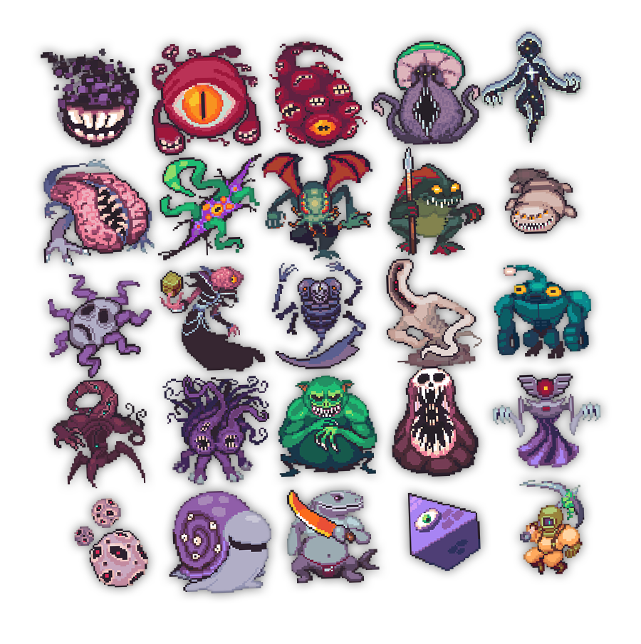 Collection 1, 32x32 Fantasy Characters & Creatures : r/PixelArt