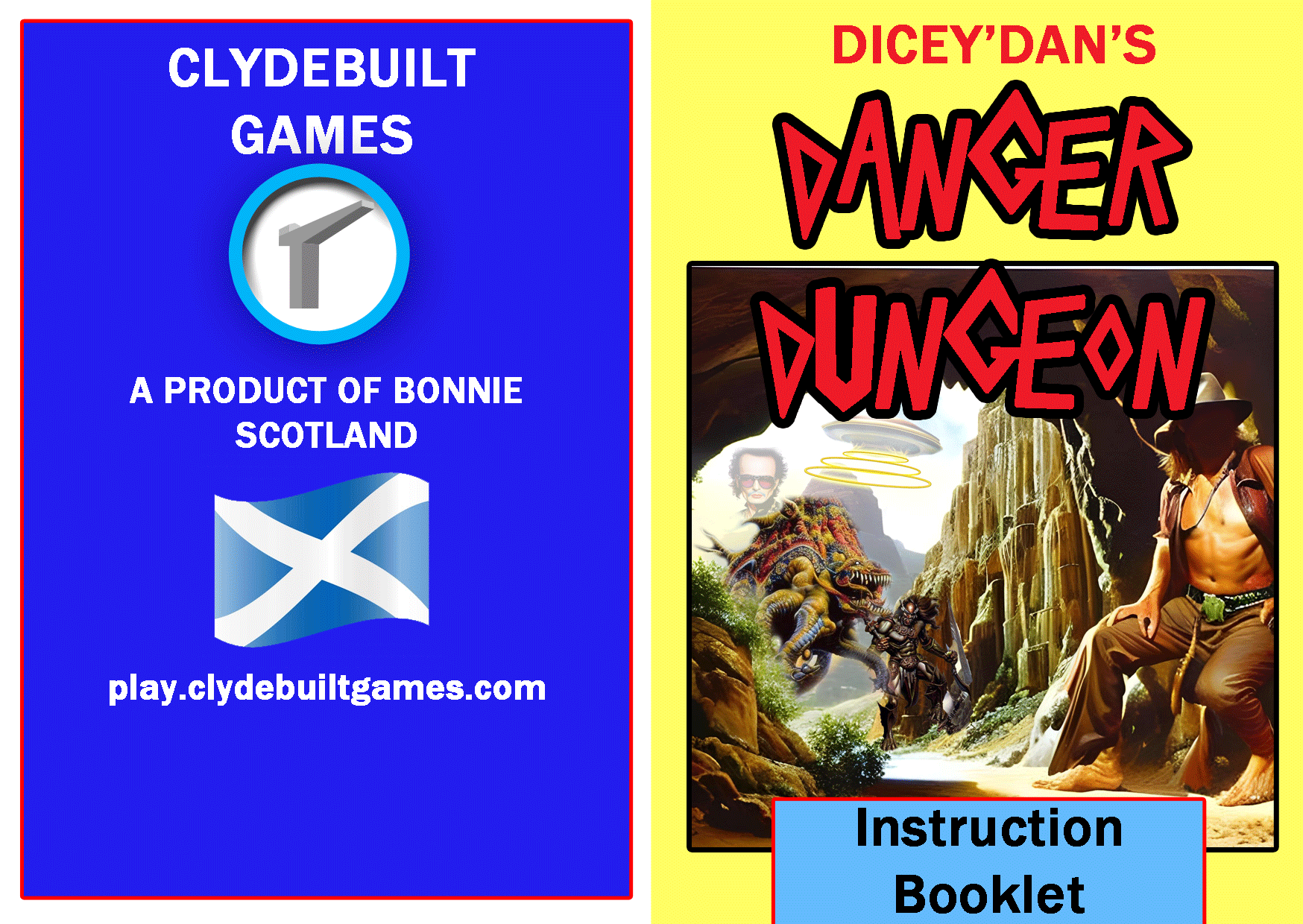 DICEY DAN'S DANGER DUNGEON. INSTRUCTION MANUAL. A PRODUCT OF BONNIE SCOTLAND