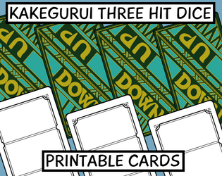 Printable Three Hit Dice Cards - Kakegurui  