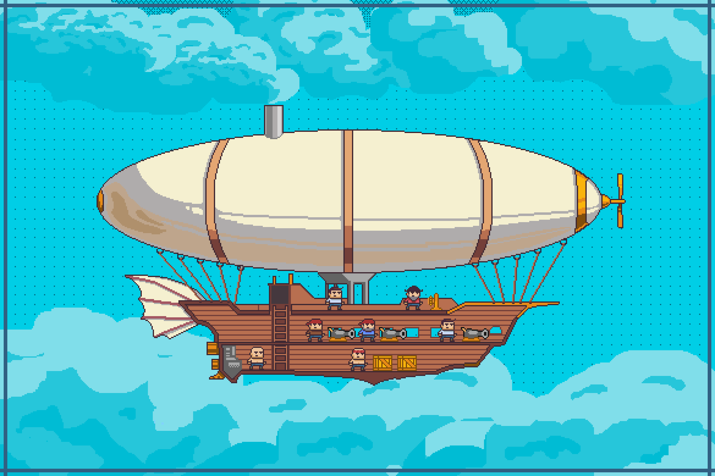 Pixel Airship by Masalimov Ilnur