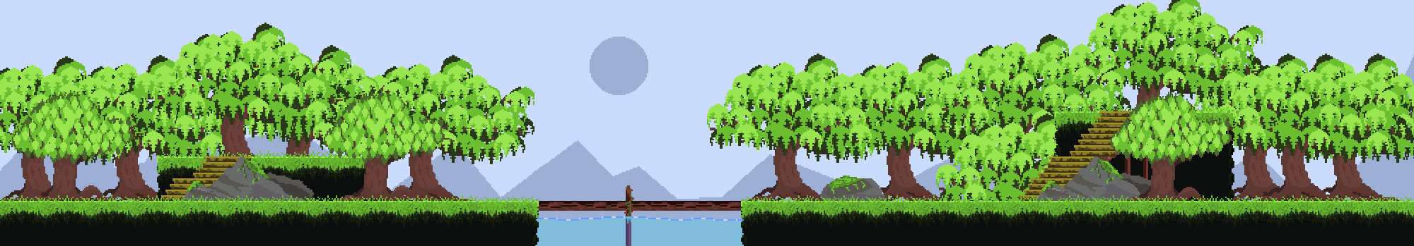 Asset Pixelart 32x32: Bosque (no Background)