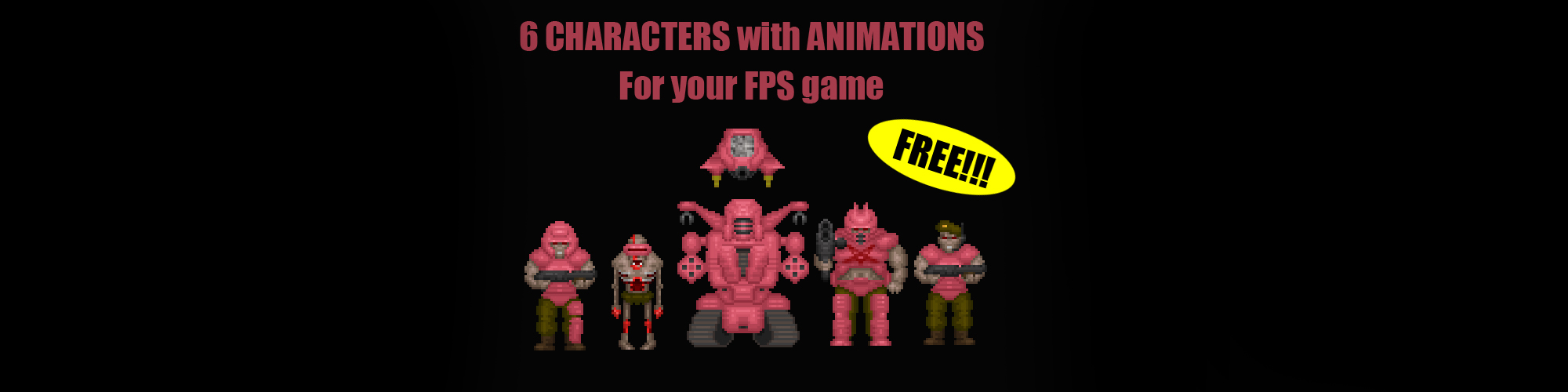 Free Characters with Animations For FPS game