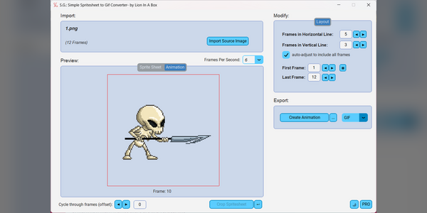 Super Simple Sprite Sheet-To-Gif Converter by Lion In A Box Games