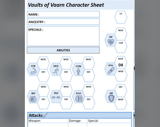 Vaults of Vaarn Character Sheet  