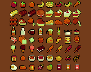 Christmas treats 32x32 icons pixel art! by ToffeeHazel