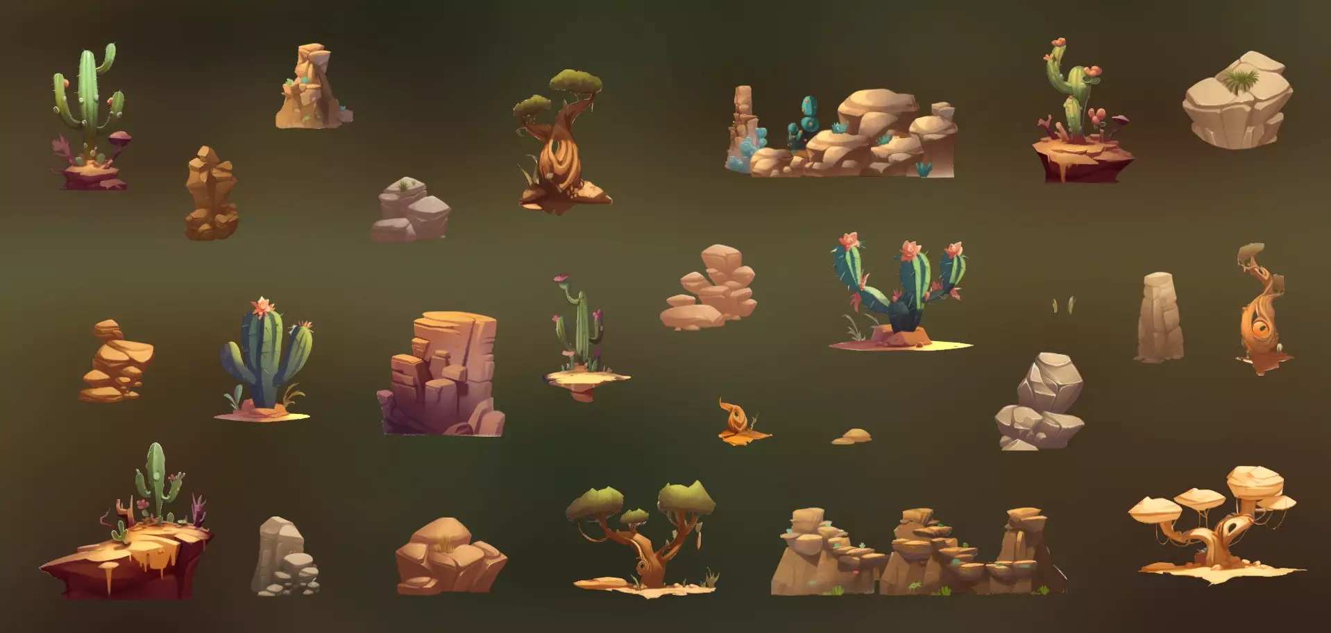 Animated 2d Desert Platformer Game Ready Environments Asset