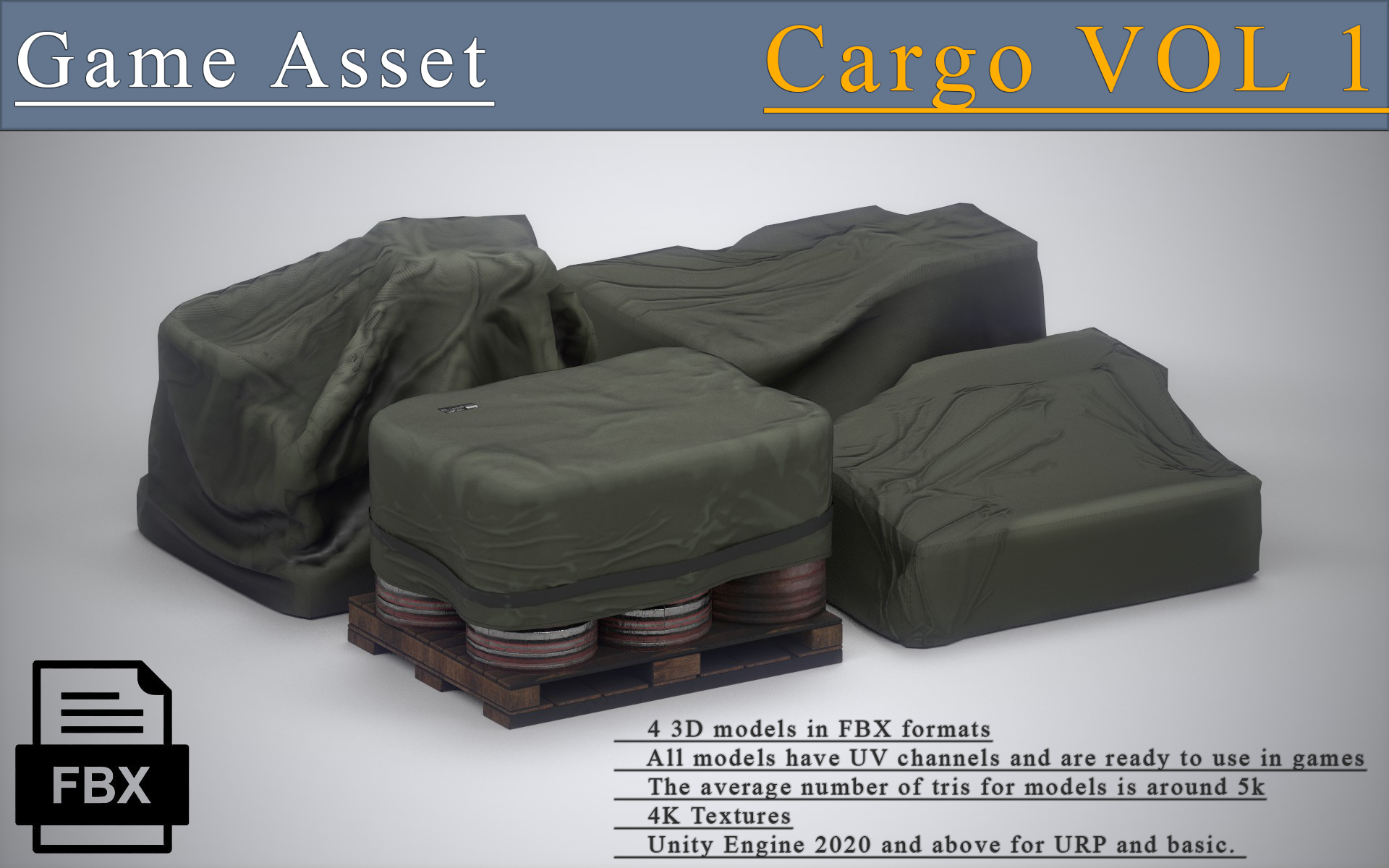 Cargo pallets game asset props - Cargo Pallet Vol 1 by f117lionhart