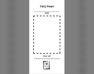 Character Pamphlet for EcoMofos   - Keep track of your Punk with this pamphlet style scratch pad! 