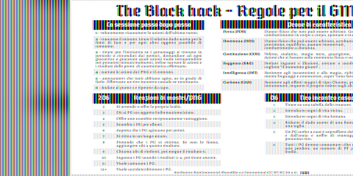 Cover image for The Black Hack Schermo del GM ITA