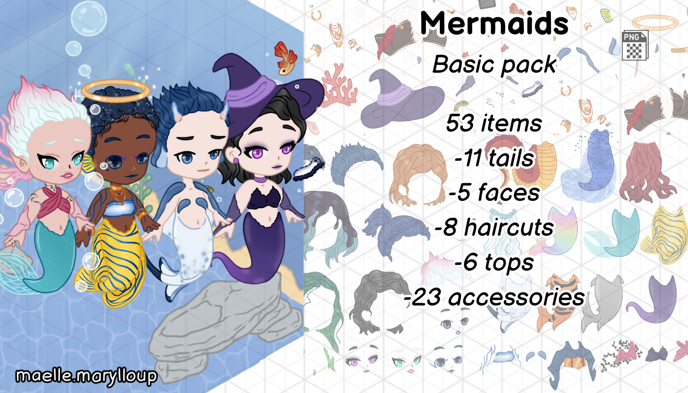 Mermaid - all characters (character pack)