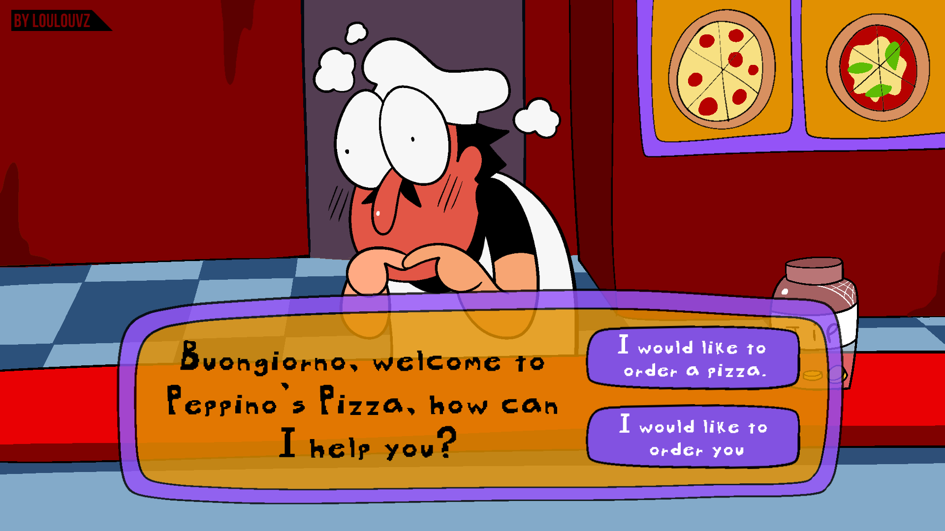 Pizza Tower Dating Sim By LoulouVZ