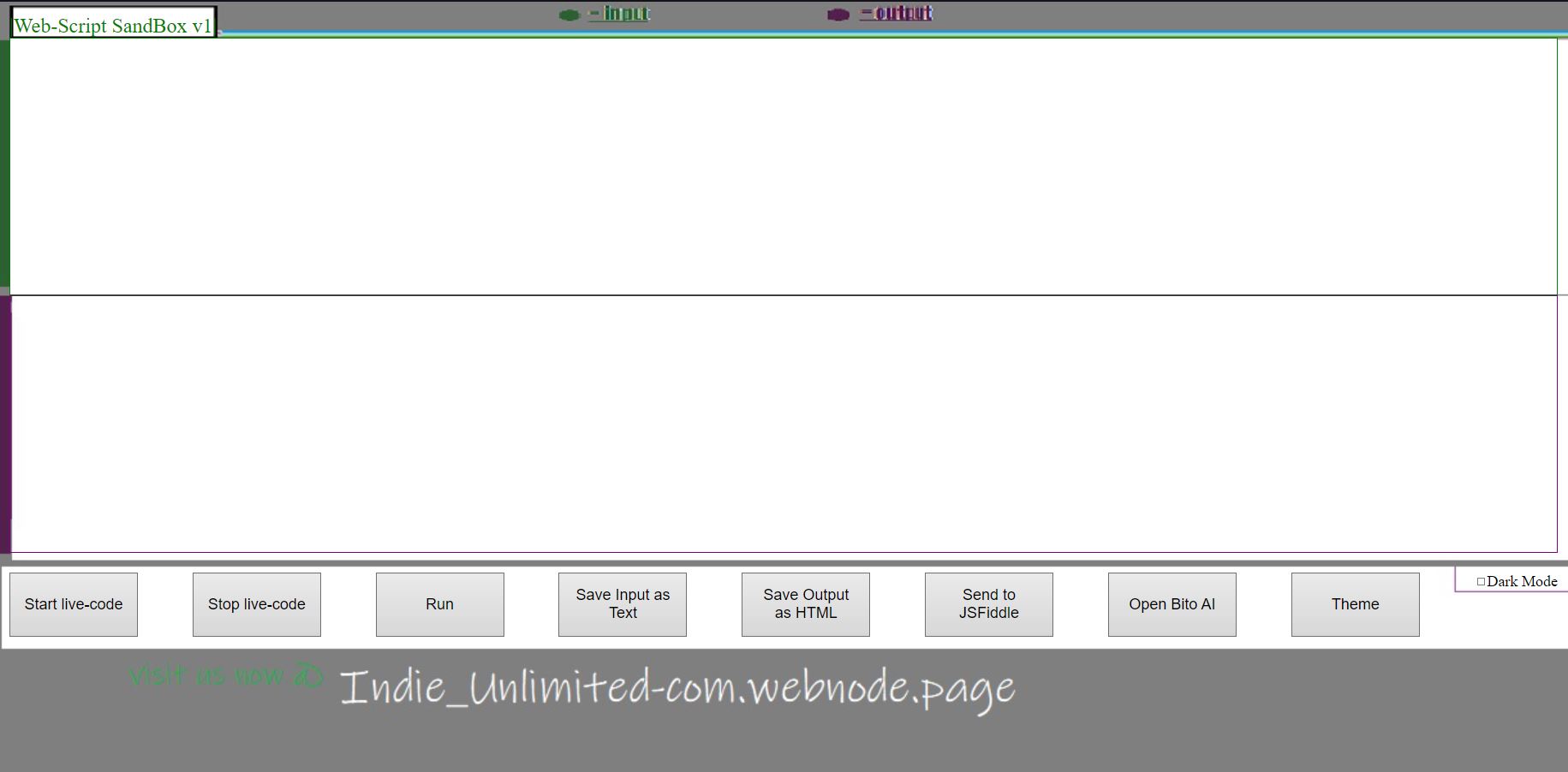 WebScript Unlimited editor