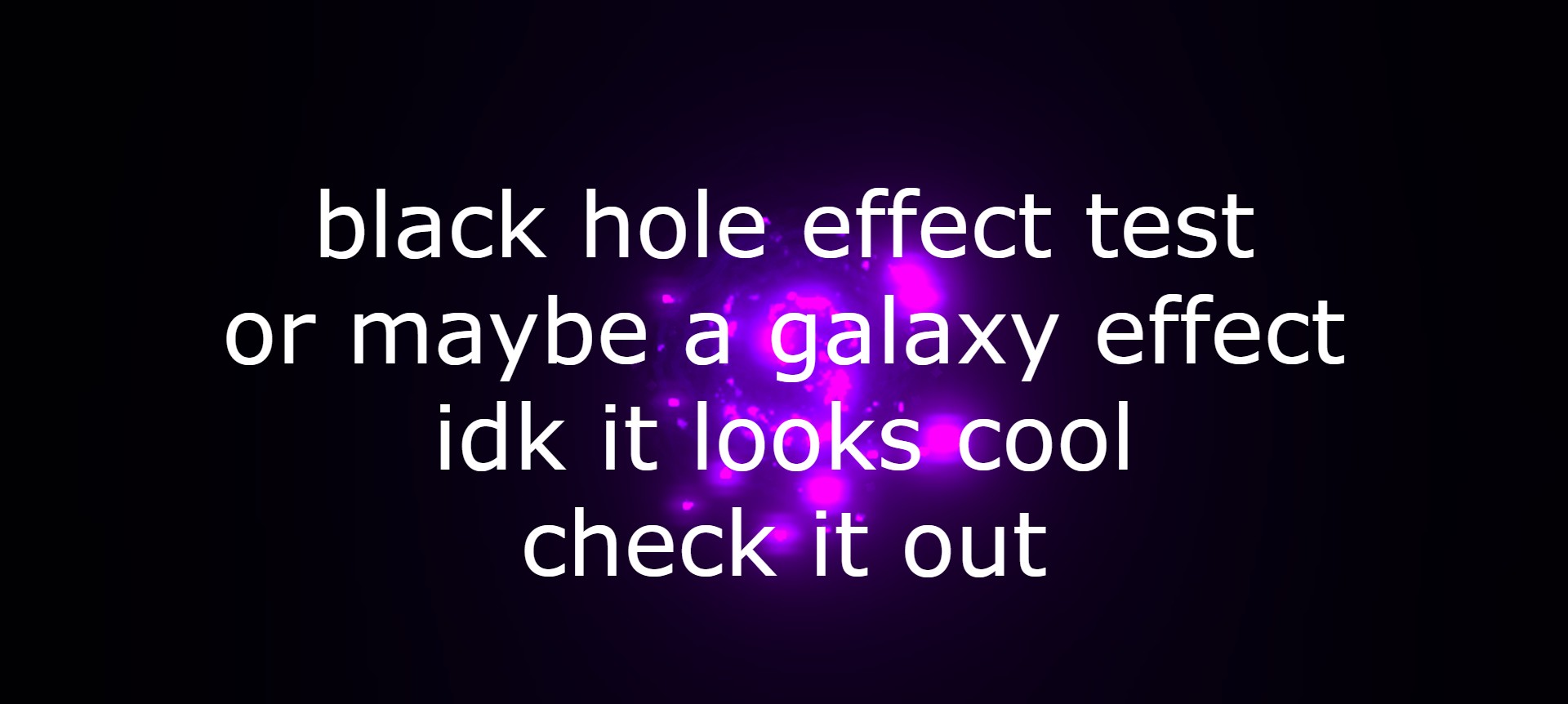 black hole effect test