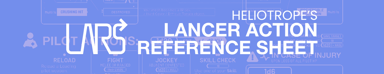 LANCER Action Reference Sheet