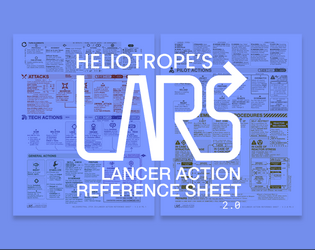 LANCER Action Reference Sheet   - Combat cheat-sheet for LANCER RPG. 