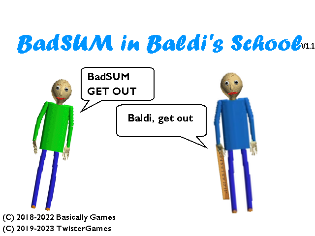 BadSUM in Baldi's School - Baldi's Basics Mod by BaldilomGamesYT