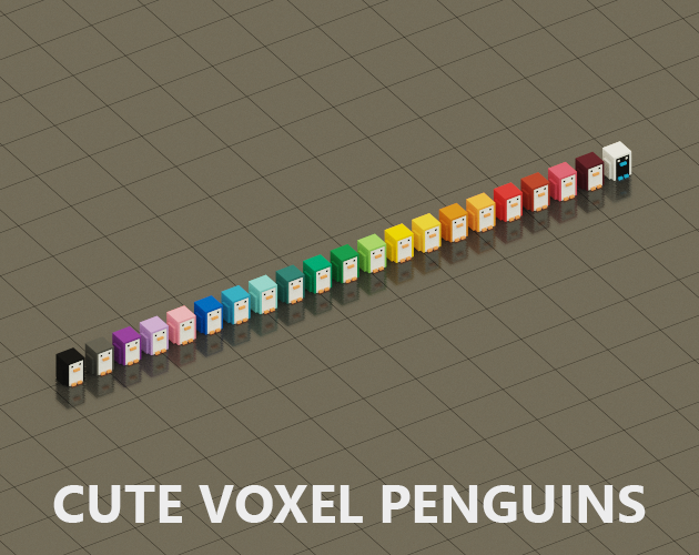 Cute Voxel Penguin Assets Pack