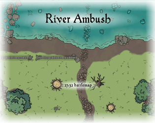 32x27 Battlemap - River Ambush  
