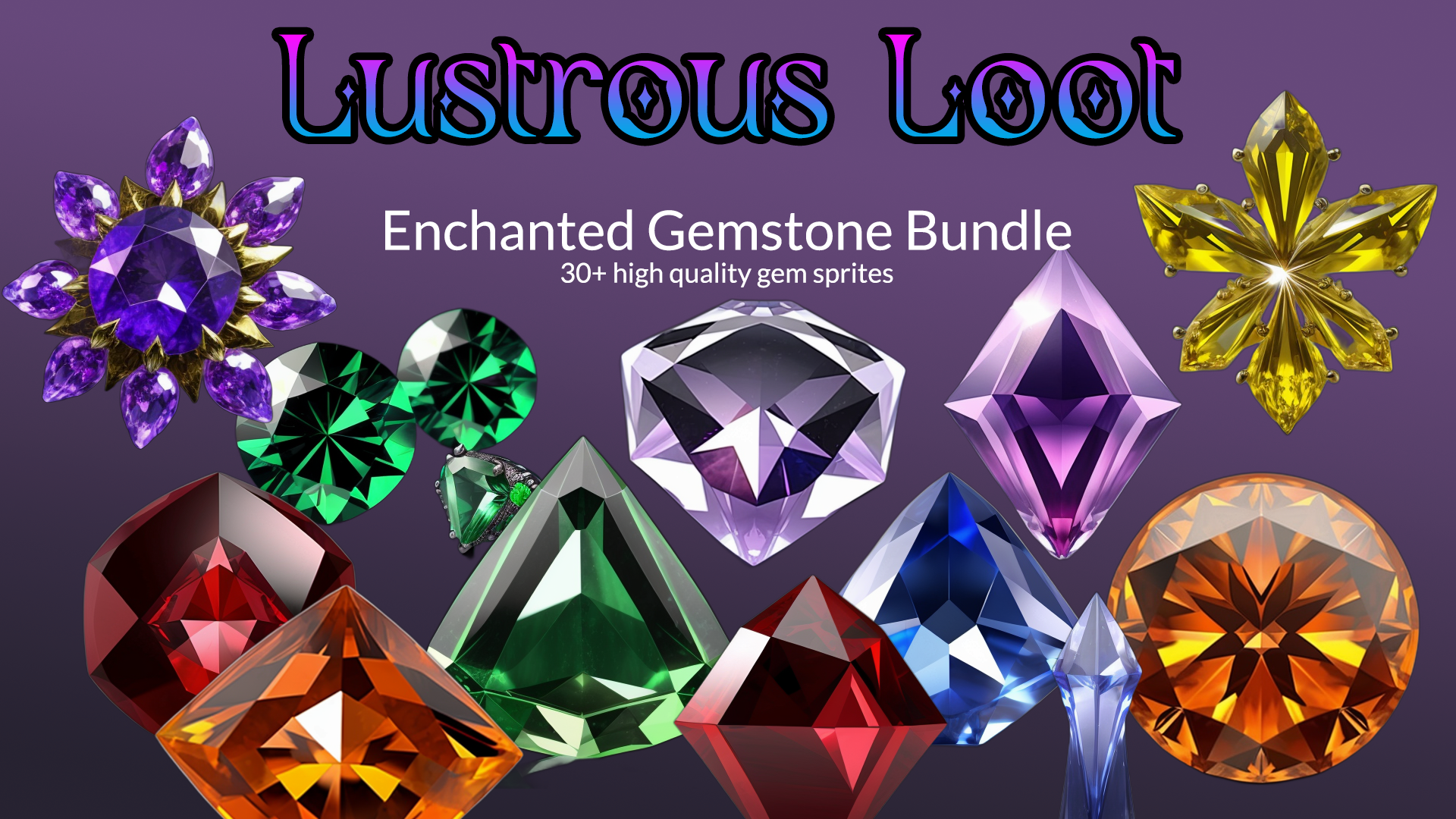 Lustrous Loot: Enchanted Gemstone Bundle