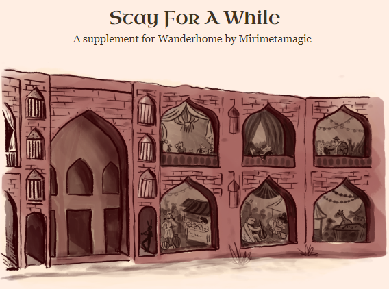 Cover image for Stay For A While - A Supplement for Wanderhome