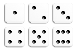 Roll 1 6. Dice 1. Dice Sides 1. Rolling dice all Sides.