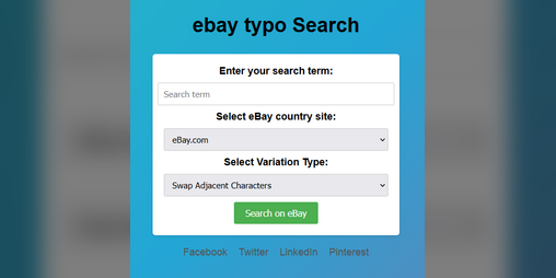 Cover image for Free Ebay Deal Hunter Tool - search typo, miss spelled ignored listings!
