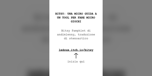 Cover image for Bitsy Pamphlet - trad. italiana