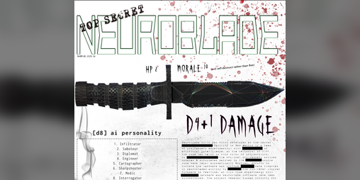 Cover image for NeuroBlade - AI knife weapon for CY_BORG