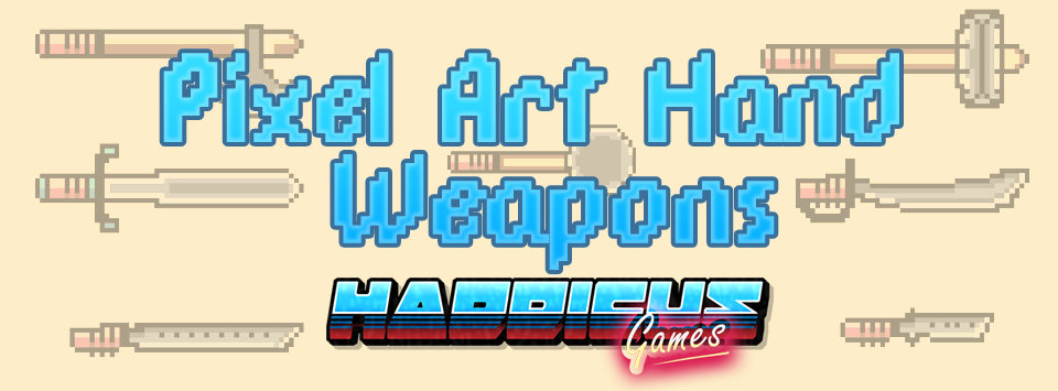 Pixel Art Hand Weapons Pack
