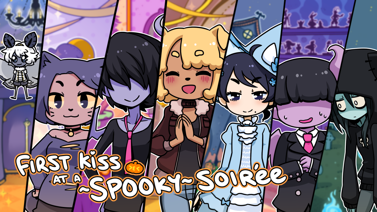 Spooky life. Первый поцелуй на ужасной вечеринке. Spooky soiree. Spooky soiree все концовки. Игра первый поцелуй на ужасной вечеринке.