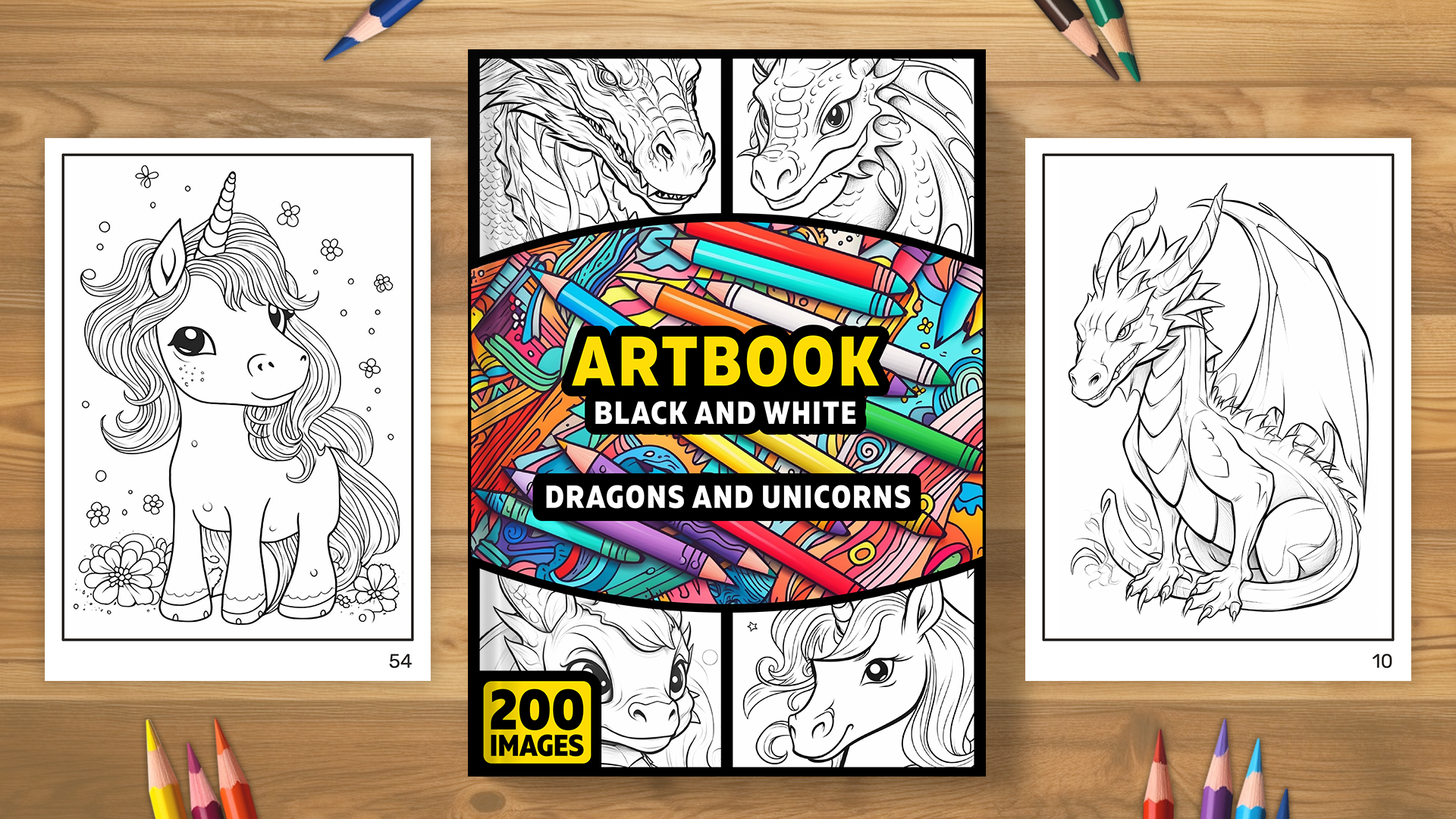 Artbook - Dragons and unicorns