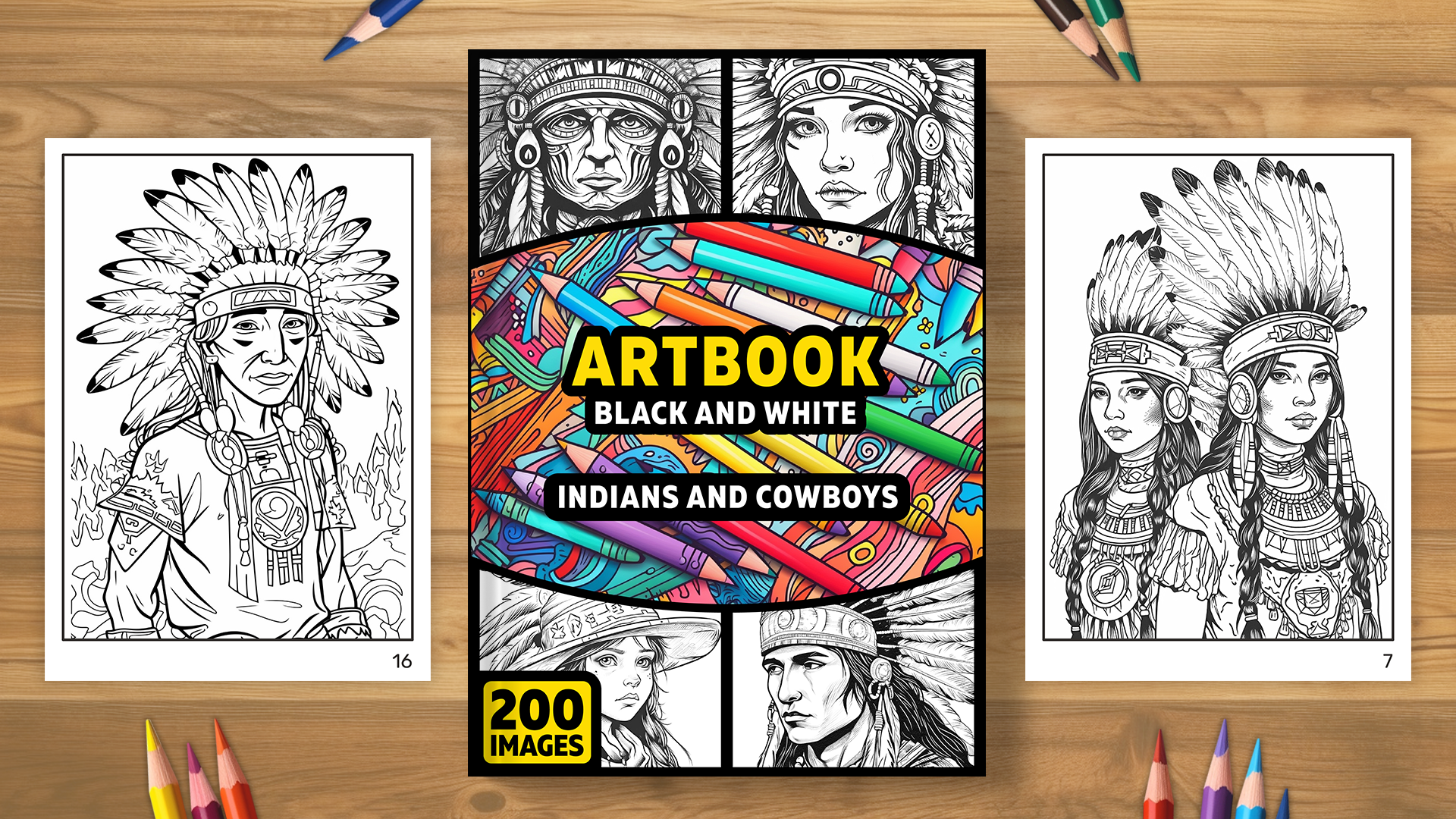 Artbook - Indians and cowboys