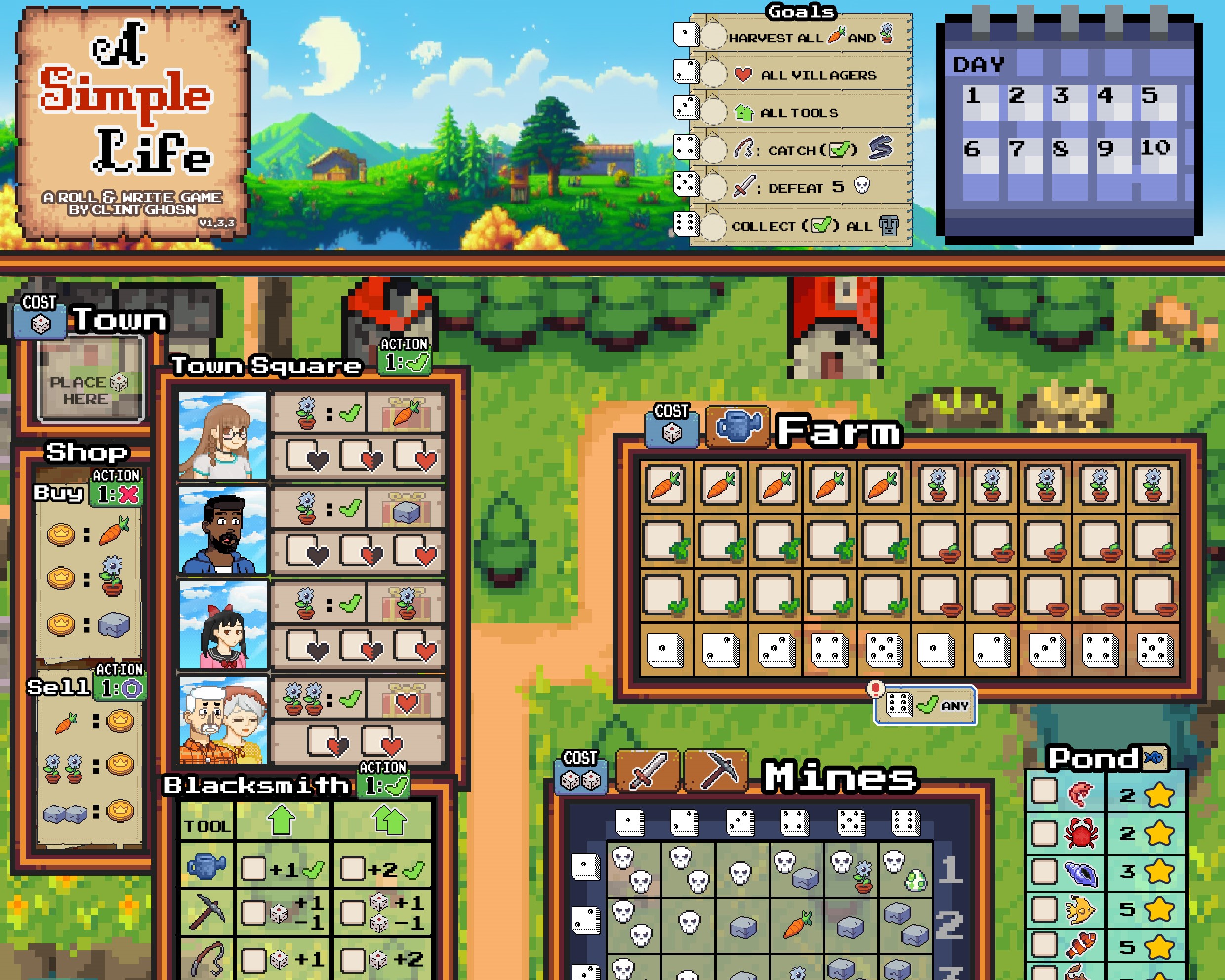 A Simple Life Roll Write Game By Clintgh