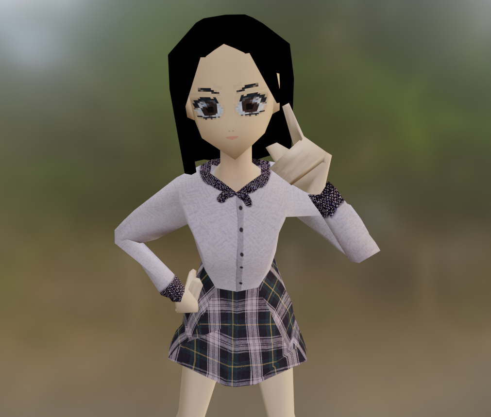 Blender 3.0 - Anime School Girl modeling 