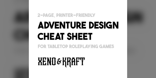 Cover image for RPG Adventure Design Cheat Sheet