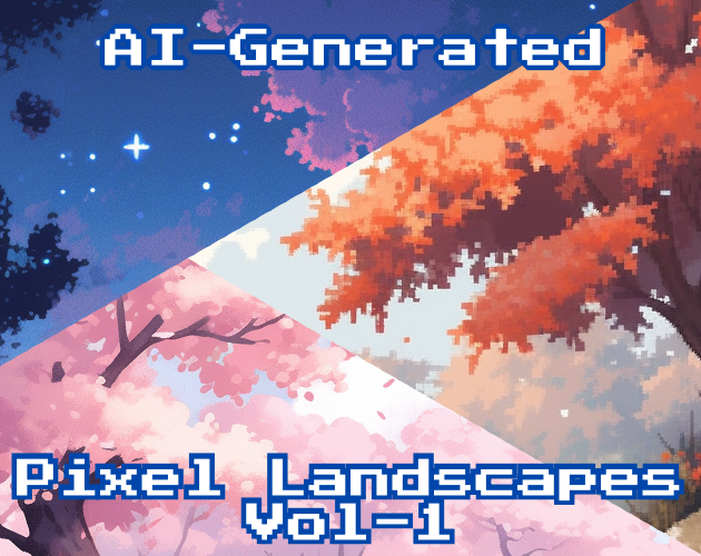 AI-Generated Pixel Landscapes Vol-1
