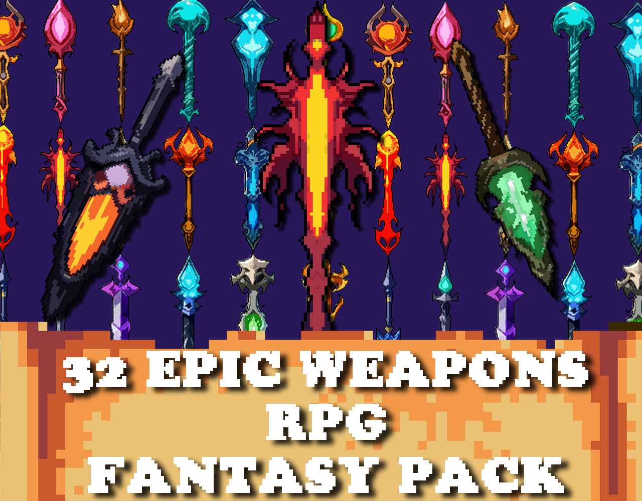 RPG Weapons Pixel Art Pack 