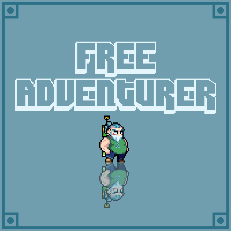 Old hero Pixel Art character by Atari Boy