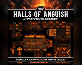 Halls of Anguish TTRPG Battlemap  