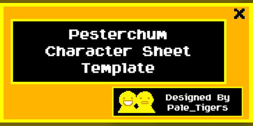 Cover image for Pesterchum Character Sheet Template