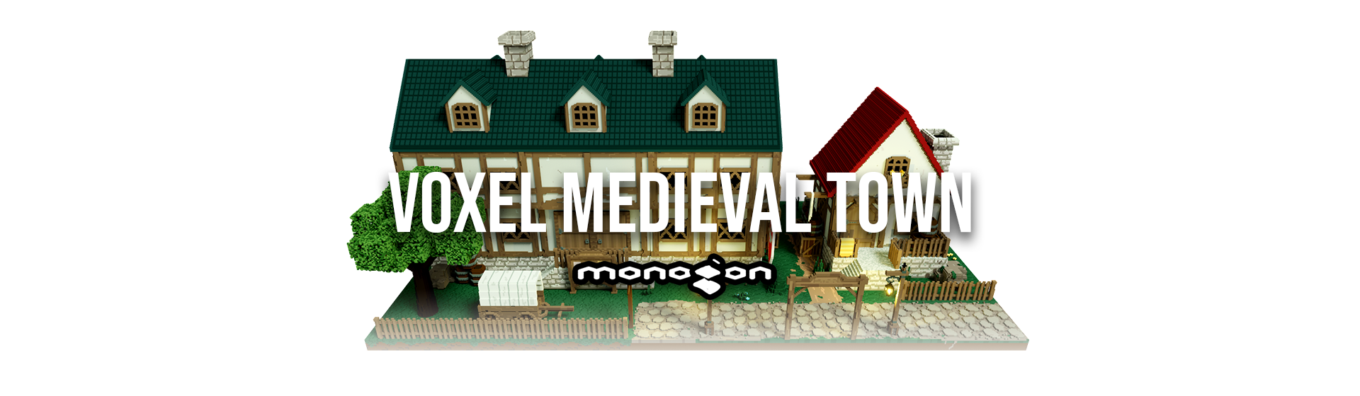 Voxel Medieval Town - monogon
