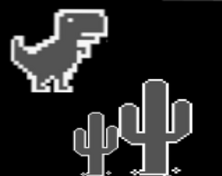 Dino chrome - dinosaur game - no wifi dino - cactus dinochrome - google  chrome - pixel