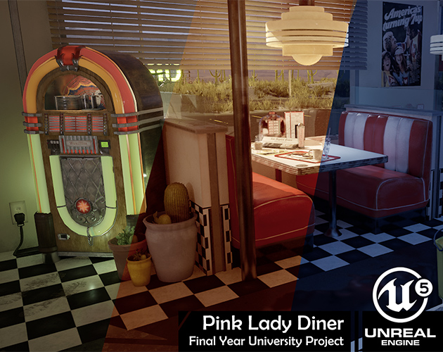 The Pink Lady Diner - UE5 Environment
