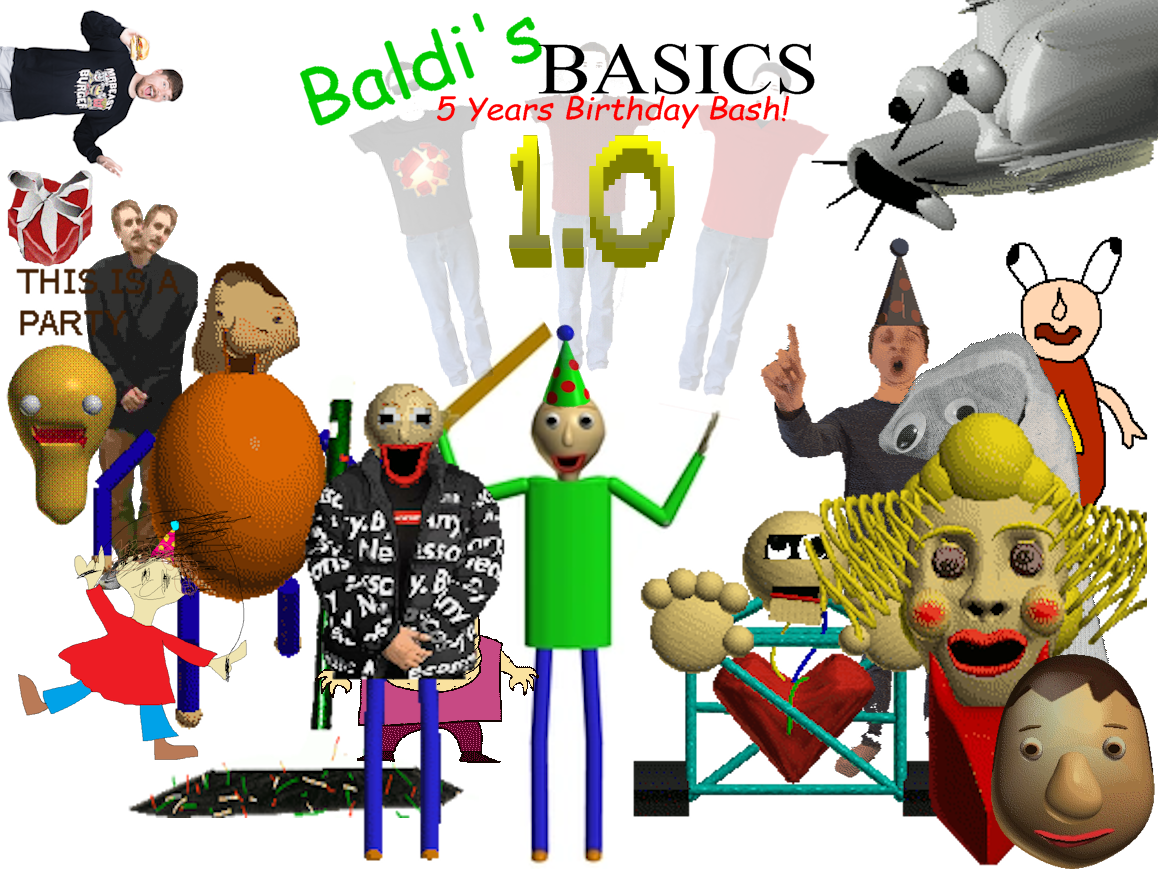 Baldi's Basics 5 Years Birthday Bash! by REMEN1015 Games