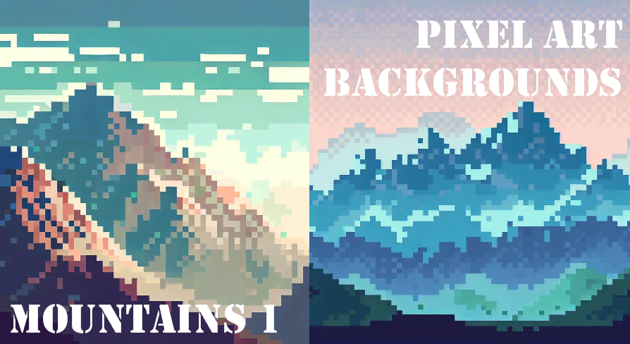 Pixel Art Backgrounds: Mountains 1