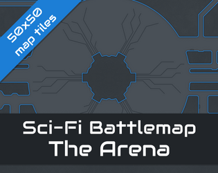 Sci-Fi Battlemap - The Arena (VTT)   - Sci-Fi map tiles for virtual tabletop 