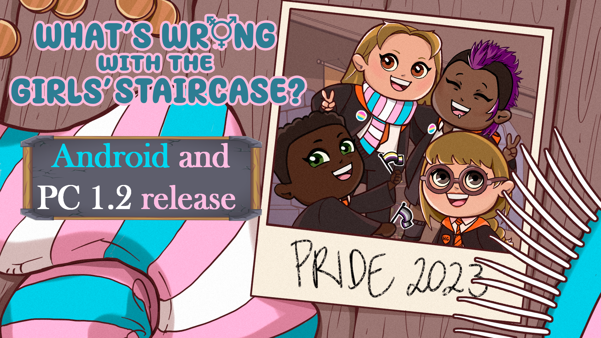 Happy Pride! PC 1.2 and Android Release! - What's Wrong With The Girls'  Staircase? by Sidhe, ScreenSavorStudios