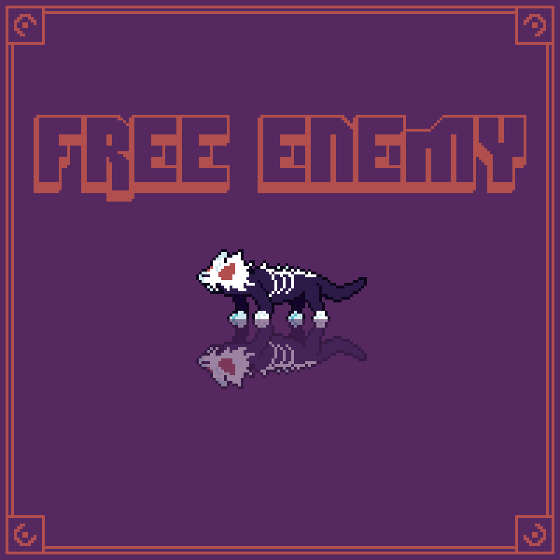 Skull wolf pixel art by atari boy